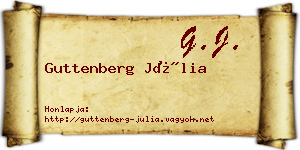 Guttenberg Júlia névjegykártya